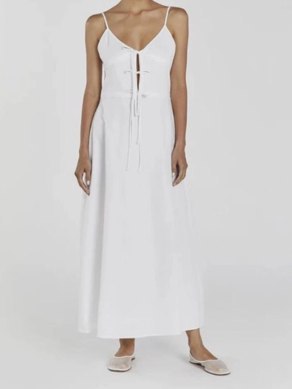 DISSH Mimi White Linen Midi Dress NWT Size 8/12 - Picture 1 of 5